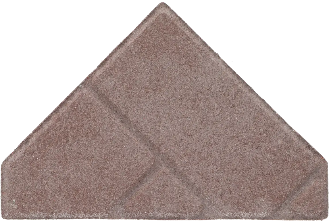 Bisschopsmuts 8cm met schijnvoeg Heide