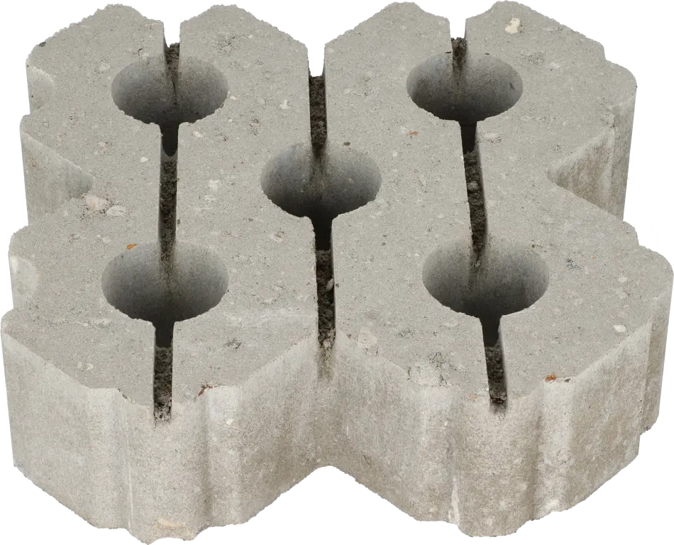 Grastegel type W 40x40x12cm