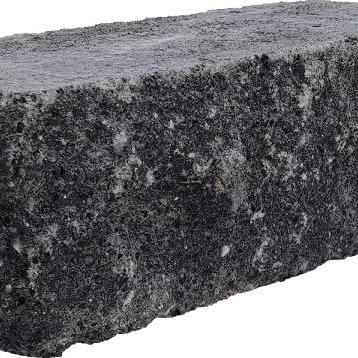 Splitrock hoekstuk trommel 29x13x11 cm grijs/zwart