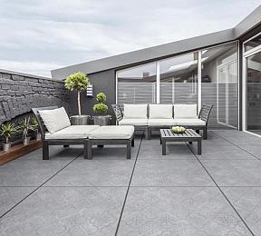 GeoCeramica® 80x80x4 Impasto Grigio Déco