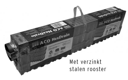 Garagepack Lijngoot 300 cm verz.st. roos