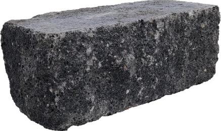 Splitrock hoekstuk trommel 29x13x11 cm grijs/zwart