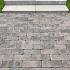 Traptrede 100x35x15 cm stone grey kleurecht met facet