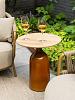 June side table base caramel high gloss 45 X 55 cm