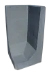 Hoek L-element 80x40x40cm Antraciet