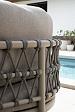 Piacenza latte 2 seater bench R arm + L open