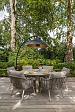 Puglia low dining chair latte with 2 cushions