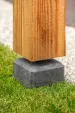 Betonpoer met verstelbare steun 15x15/18x18x50cm Antraciet, draadeind M16