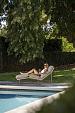 Tahiti sunbed terre with  cushion