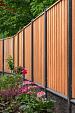 Tuinscherm Dronten, keruing hardhout, RVS-geschroefd, 21-planks (19+2) 180 x 130 cm