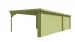 Blokhut Anton met overkapping 40mm groen geïmpregneerd L400xB700xH217cm