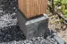 Betonpoer met verstelbare steun 18x18x50cm Antraciet, draadeind M20