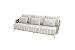 Beverly 3 seater bench latte with 7 cushions