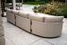 Safina chaise lounge right arm amber with 7 cushions