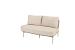 Florence 2 seater bench right open end with 3 cushions