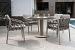 Sarah low dining table printed ceramic 130 cm latte