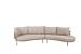 Piacenza latte 2 seater bench R arm + L open