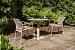 Manolo dining table ceramic print latte 75 X 75 X 75 cm