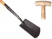 De Wit Zwanehals spade met lip essen steel 750mm