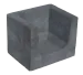 Hoek U-element 50x40x40cm Zwart