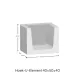 Hoek U-element 50x40x40cm Zwart