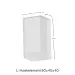 Hoek L-element 80x40x40cm Grijs