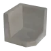 Hoek L-element 40x40x40cm Grijs