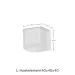 Hoek L-element 40x40x40cm Grijs