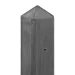 Beton-motiefpaal Schie Antraciet diamantkop 10x10x280cm Eindmodel t.b.v. scherm 130x180cm