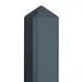 Beton-motiefpaal Schie Antraciet gecoat diamantkop 10x10x280cm H-model t.b.v. scherm 130x180cm