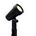 Nisa - rechte kap zwart prikspot | warmwit | 6 watt | dimbaar | OutdoorPro+ | 12 volt