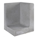 L hoekelement 50x50x120 grijs