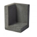 L Hoekelement 30x30x40 zwart