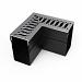 Gardendrain Corner RVS-Inox Viking Line 65/100 mm