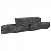 Linia Excellence Getrommeld 15x15x60 cm Grijs/Zwart