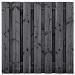 Tuinscherm Wolfsburg, zwart geïmpregneerd douglas, RVS-geschroefd, 15-planks (13+2) 180 x 180 cm