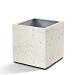 Grigio Cube 40 with wheels - Antique White - Plantruimte 33x33