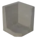 Hoek L-element 50x40x40x8cm Grijs