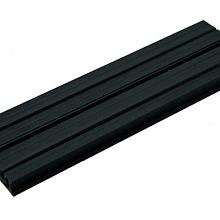 Structusol alu profiel ZWART ST16 lengte 2,4 m met rubber profiel