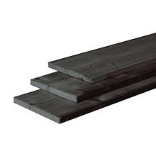 Lariks/Douglas fijn bezaagd Zwart 22x200mm, 3,00 mtr.