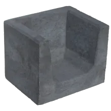 Hoek U-element 50x40x40cm Zwart