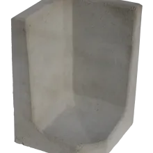 Hoek L-element 60x40x40x8cm Grijs