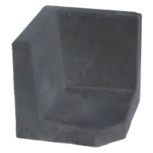 Hoek L-element 40x40x40cm Antraciet