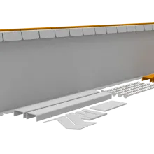 Flexline Borderrand Cortenstaal 24cm lengte 216cm incl. 5 grondnagels en verbindingsset