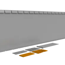 Flexline Borderrand Cortenstaal 40cm lengte 216cm incl. 5 grondnagels en verbindingsset