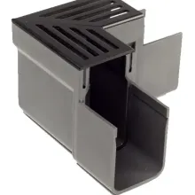 ACO Hexa Slim-Line Zwart Hoek 90 graden