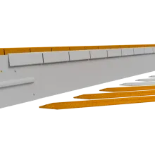 Flexline Borderrand Cortenstaal 10cm lengte 220cm incl. 3 grondpennen en verbindingsplaat
