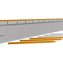 Flexline Borderrand Cortenstaal 15cm lengte 220cm incl. 3 grondpennen en verbindingsplaat
