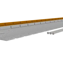 Flexline Borderrand Cortenstaal 7,5cm lengte 220cm incl. 3 grondpennen en verbindingsplaat