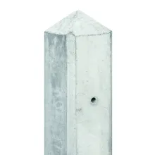 Betonnen hoekpaal met diamantkop 280x10x10cm Wit